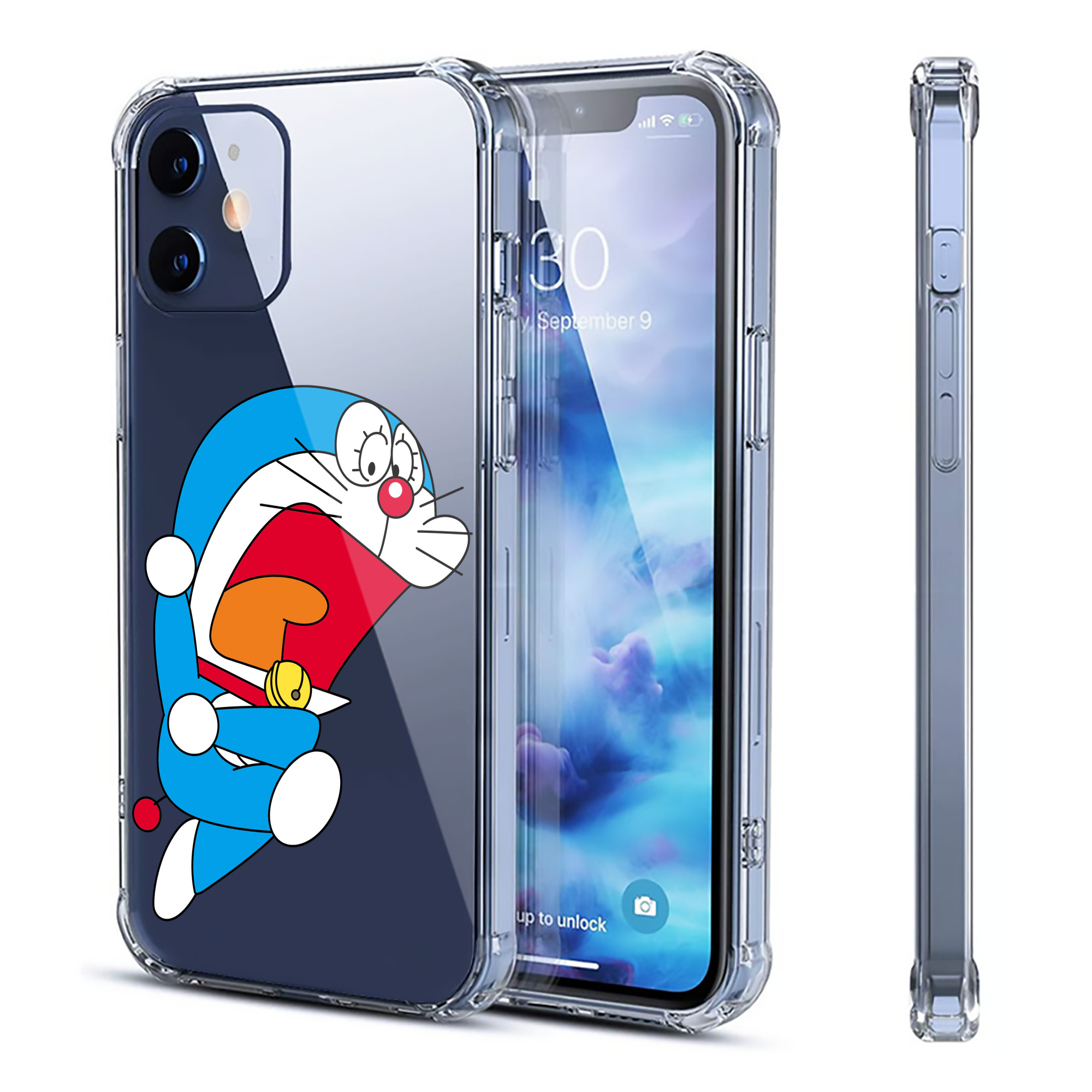 （画像用） ドラえもん Doraemon 【iPhone 12シリーズ対応】透明スマホケース（クリアソフトケース）